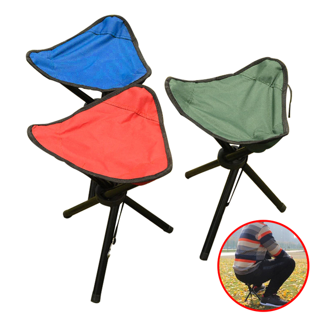 Taburete plegable triangular Taburete de pesca conveniente Taburete plegable Taburete triangular Silla Silla plegable triangular