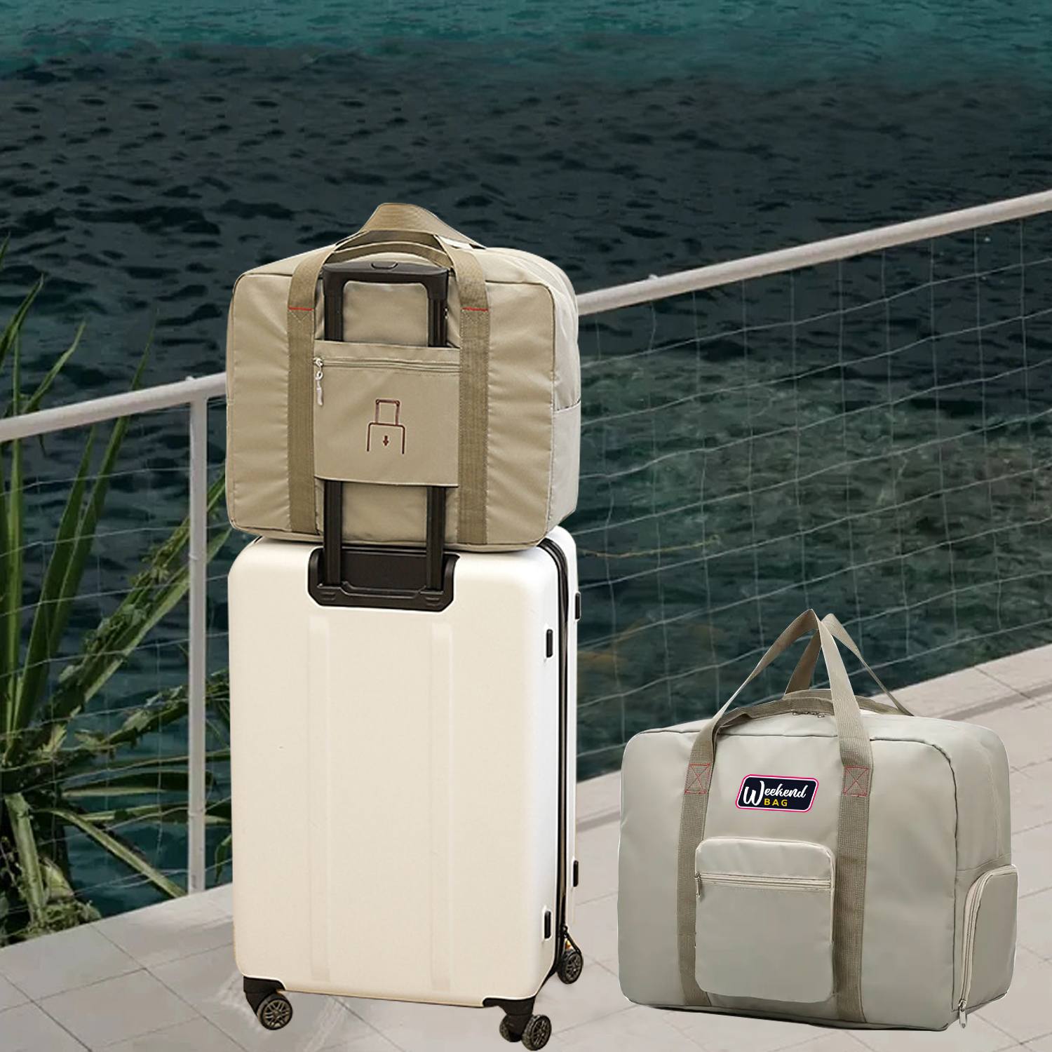 Bolsas de viaje plegables para mujer y maletas, bolsa de almacenamiento de viaje de gran capacidad, bolso de mano impermeable para mujer