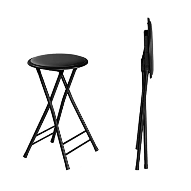 Taburete de bar plegable, silla plegable sin respaldo, adecuado para cocina, sala de entretenimiento o sala de juegos