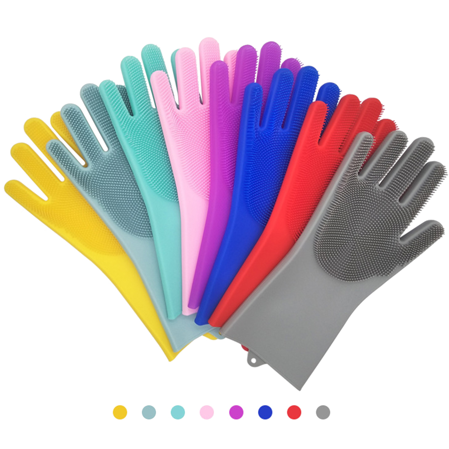 1 par de guantes de limpieza para lavar platos guante mágico de goma de silicona para lavar platos para fregar el hogar herramienta de limpieza de cocina