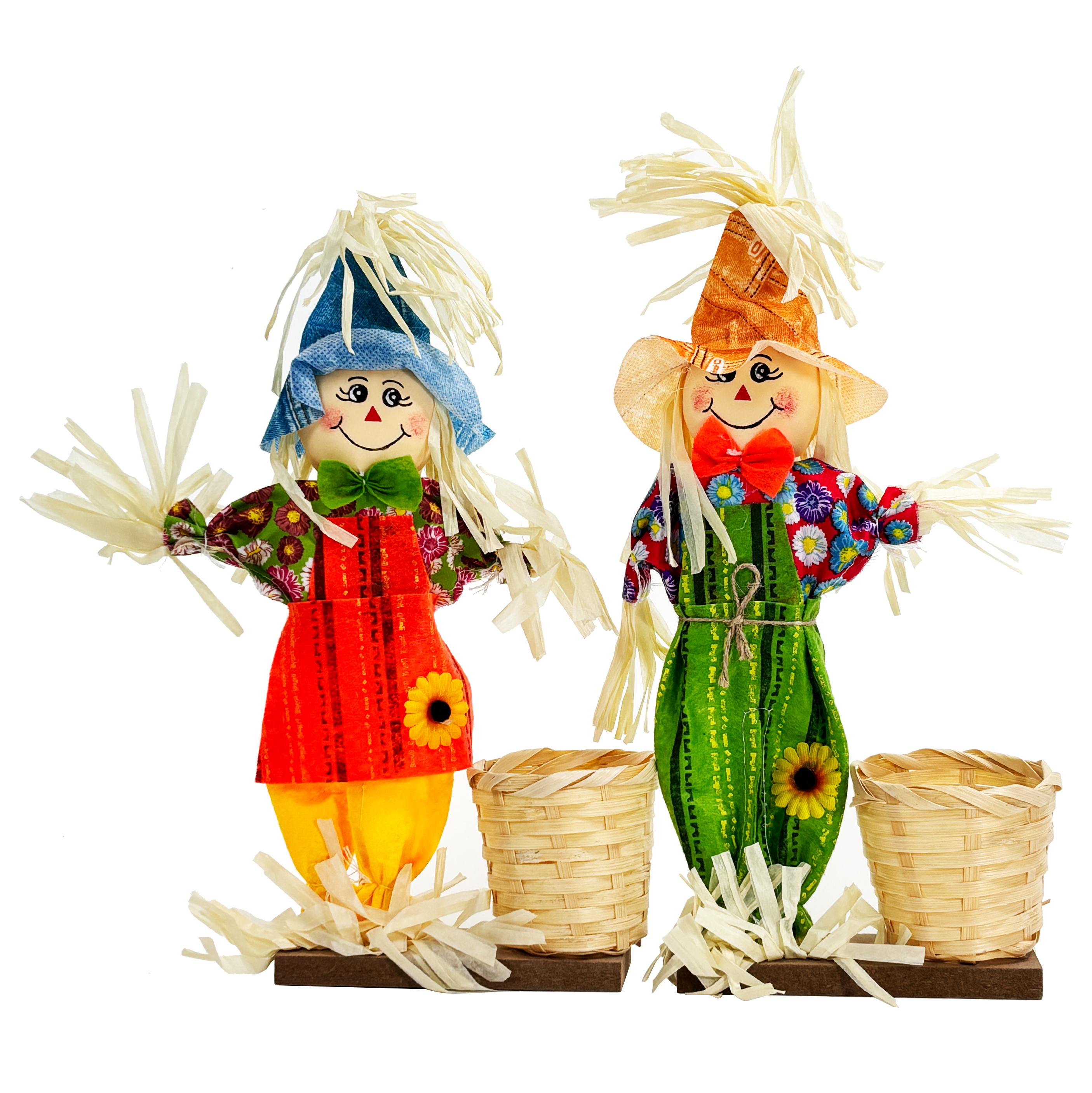 Lindas estacas de espantapájaros de Halloween