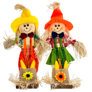 Decoración de espantapájaros de la cosecha de otoño