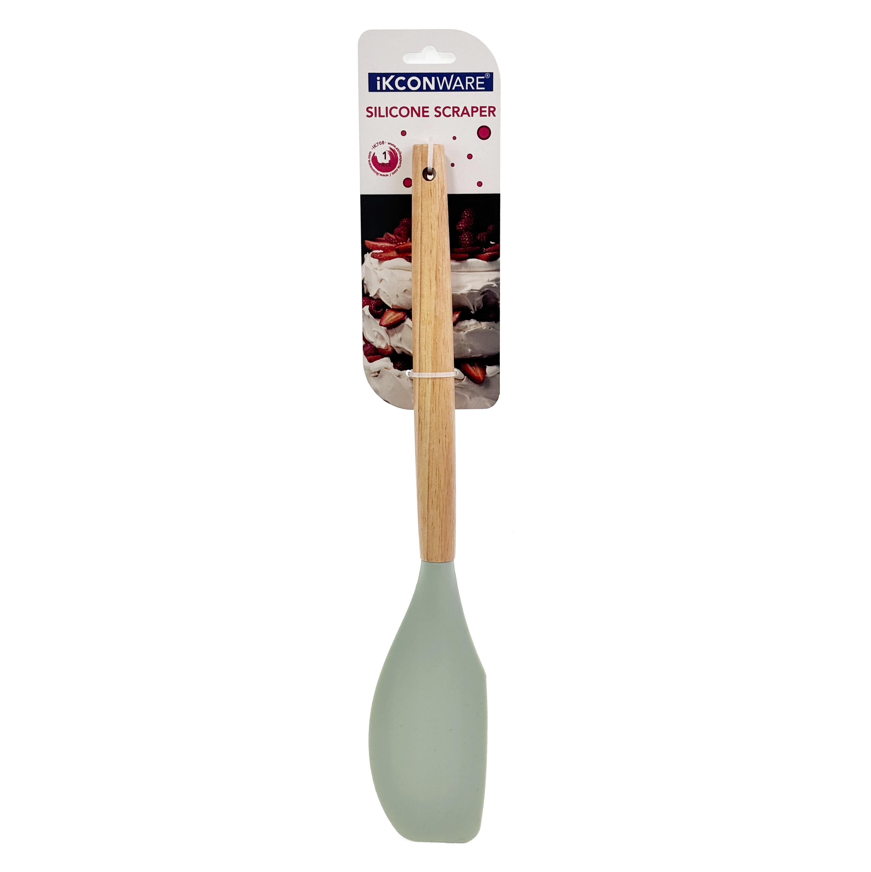 Rascador de silicona con mango de madera
