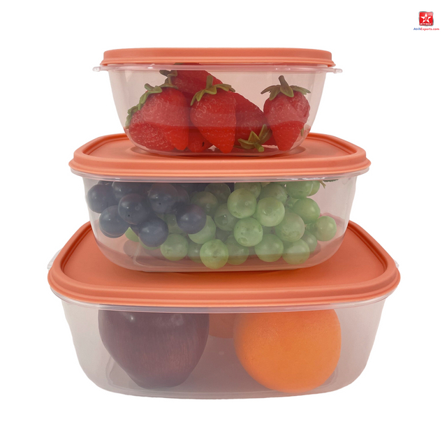 3 unids/set caja de almacenamiento de mantenimiento fresco contenedor de alimentos de plástico refrigerador contenedor de almacenamiento de frutas y verduras