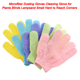 Guantes de lavado guantes de microfibra para polvo guante de limpieza para plantas persianas lámpara pequeñas esquinas difíciles de alcanzar
