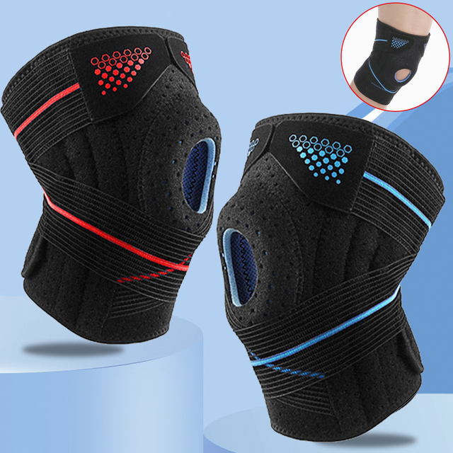 Rodillera deportiva rodillera rodillera ajustable fuerza de resorte rodillera deportiva rodillera