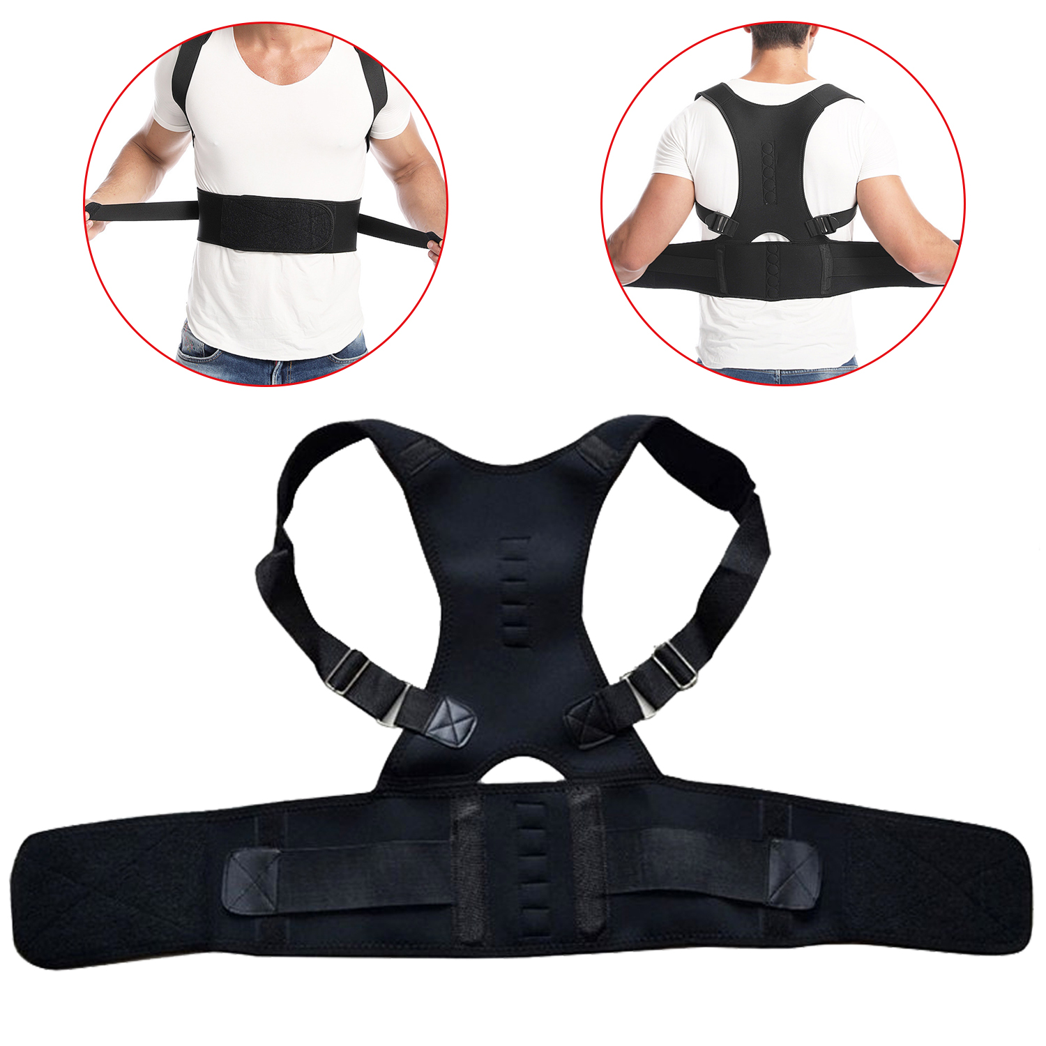 Soporte ajustable para respaldo de columna vertebral, Corrector de postura moderno para hombros y espalda, cinturón de corrección de postura, tirantes para espalda escoliosis Unisex