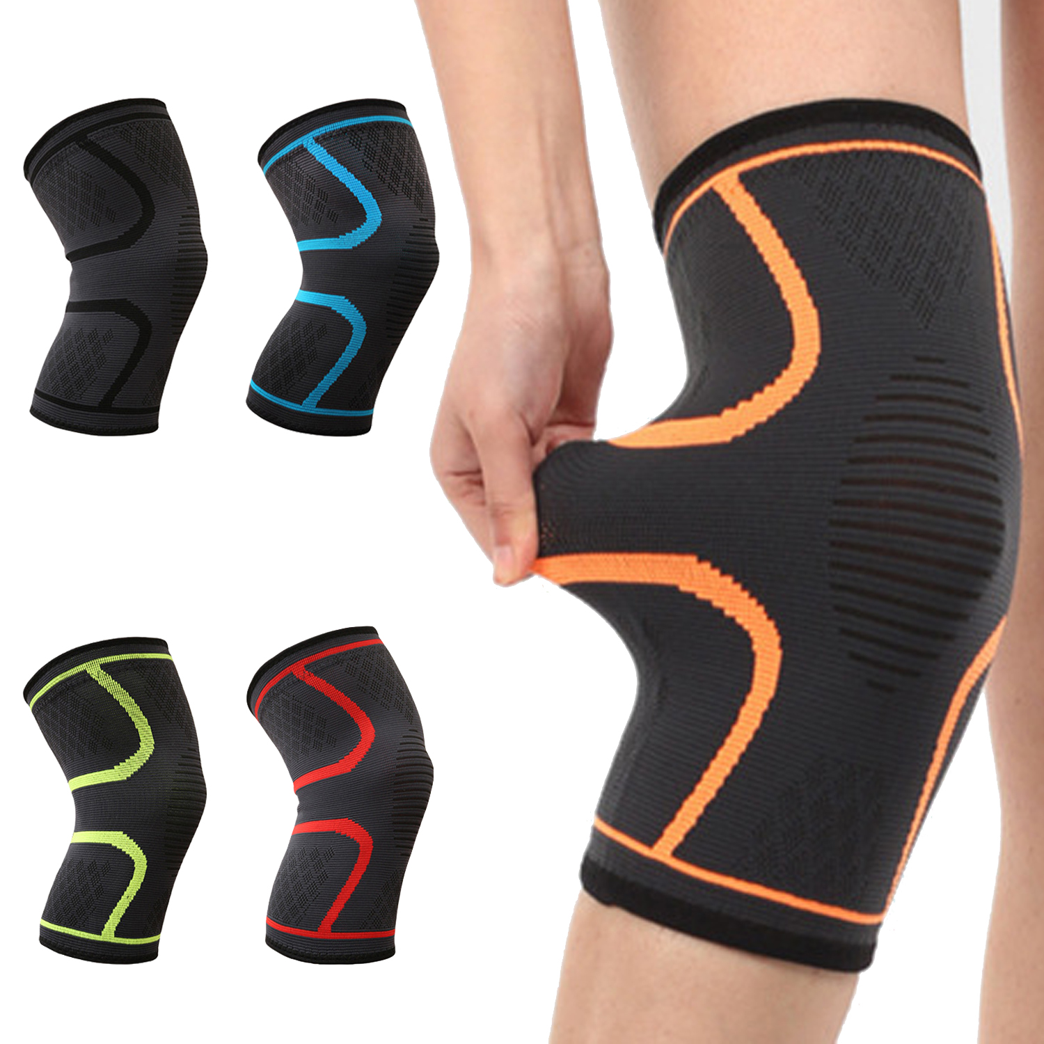 Rodillera protectora para Fitness, rodillera deportiva antideslizante, rodillera protectora Unisex, funda de compresión para rodilla