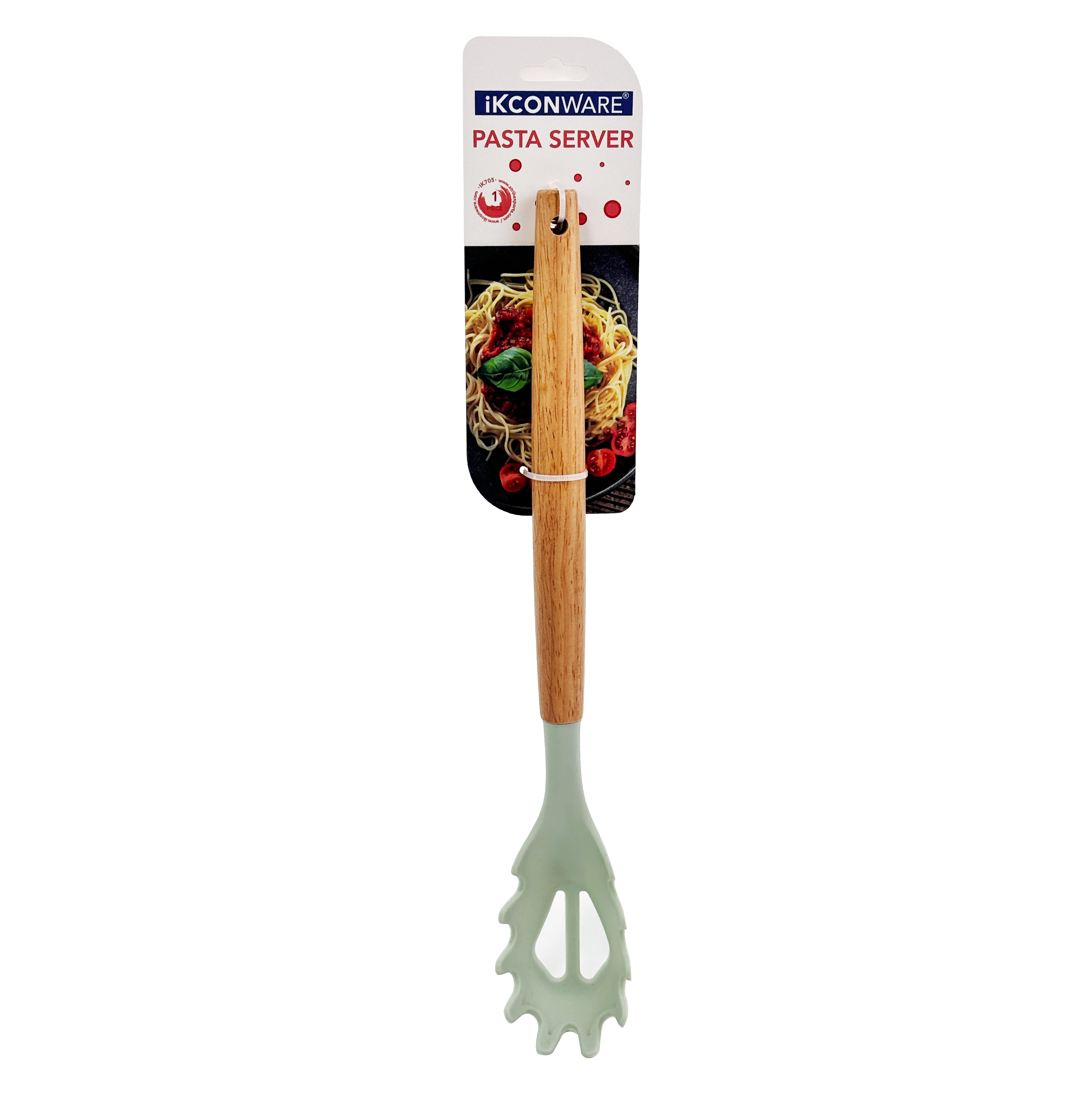 Servidor de pasta de silicona con mango de madera