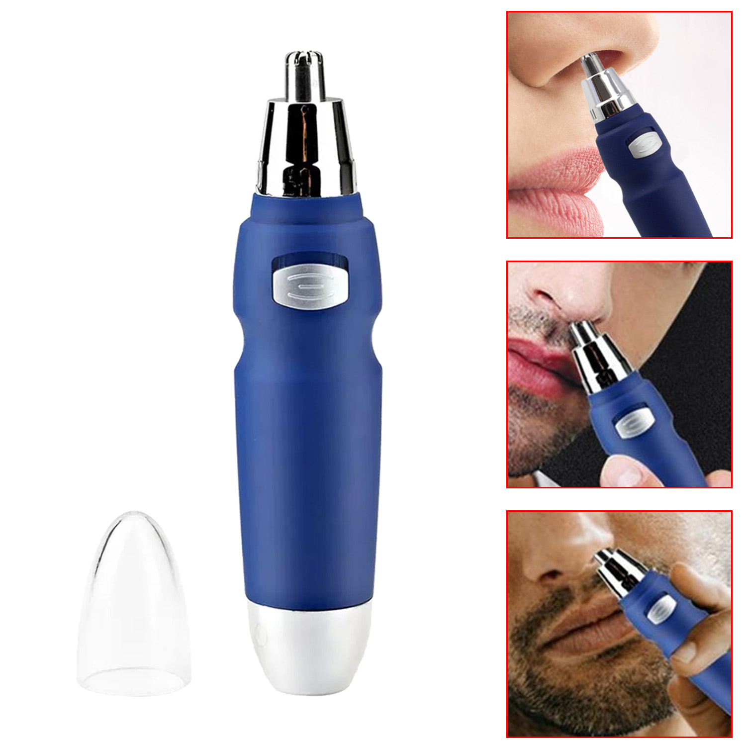 Afeitadora eléctrica para nariz y orejas, recortadora de seguridad para el cuidado de la cara, recortadora de pelo para hombres, máquina de limpieza de barba