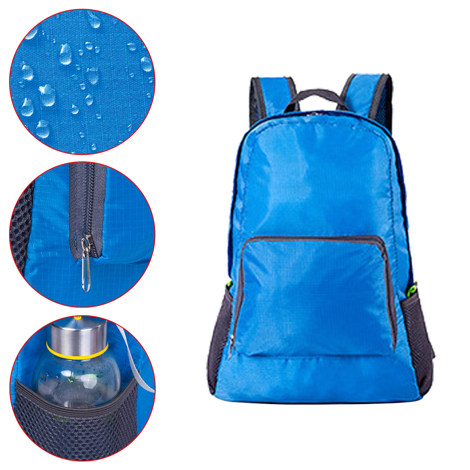 Mochila plegable de nailon duradero para hombre y mujer, mochila ligera para viajes al aire libre, mochila para senderismo, mochila portátil para el día de acampada