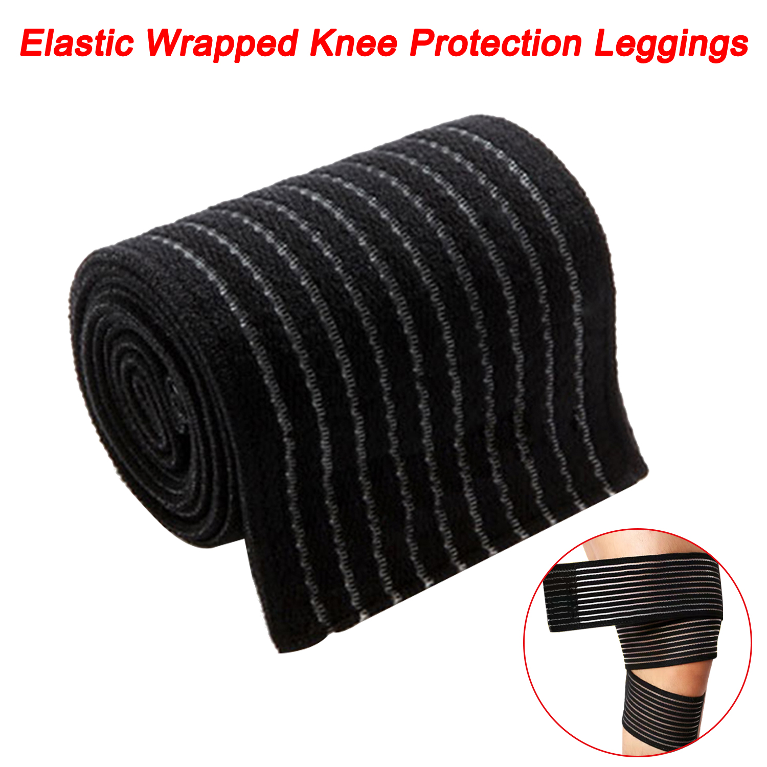 Elastic Wrap Knee Pads Pressurized Mountaineering Riding Leggings Straps Protective Gear Sports