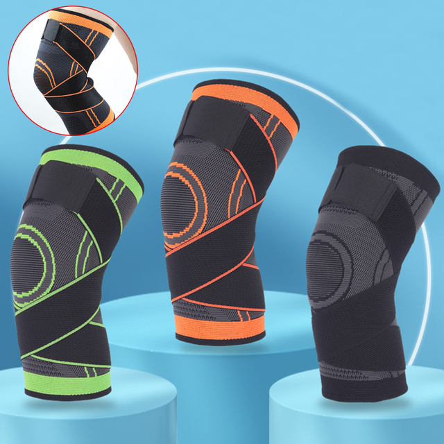 Rodillera de compresión, rodillera de compresión elástica ajustable, rodilleras antideslizantes de seguridad para Fitness, rodillera atlética