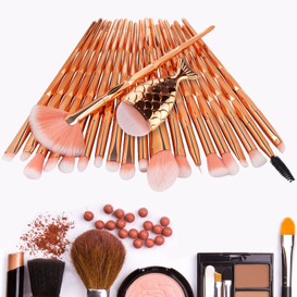 Juego de 21 brochas de maquillaje para base de maquillaje, delineador de ojos, colorete, corrector de contorno, cosmético 