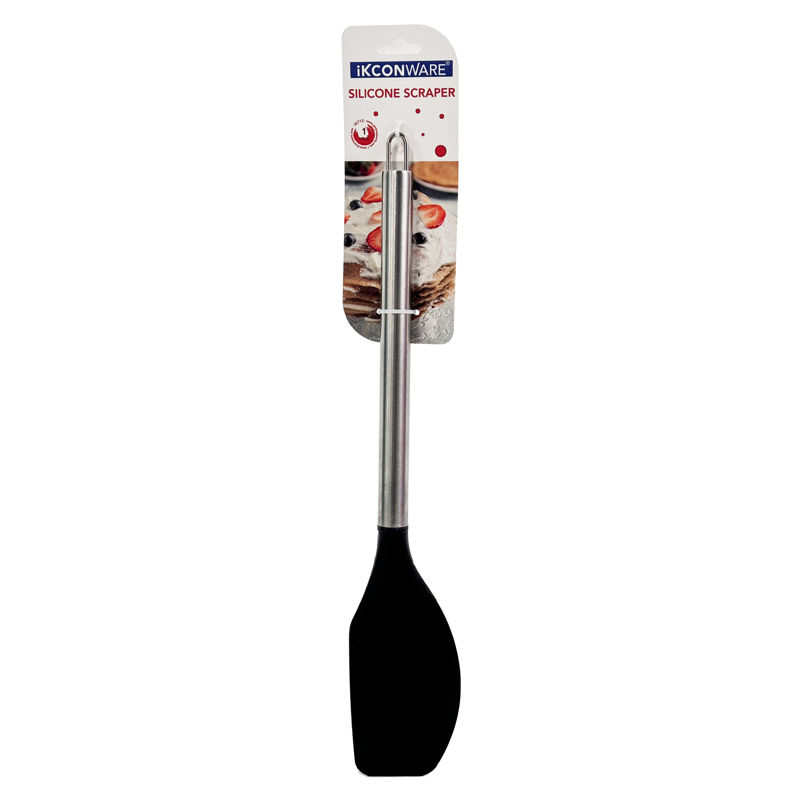 Raspador de silicona con mango de acero inoxidable