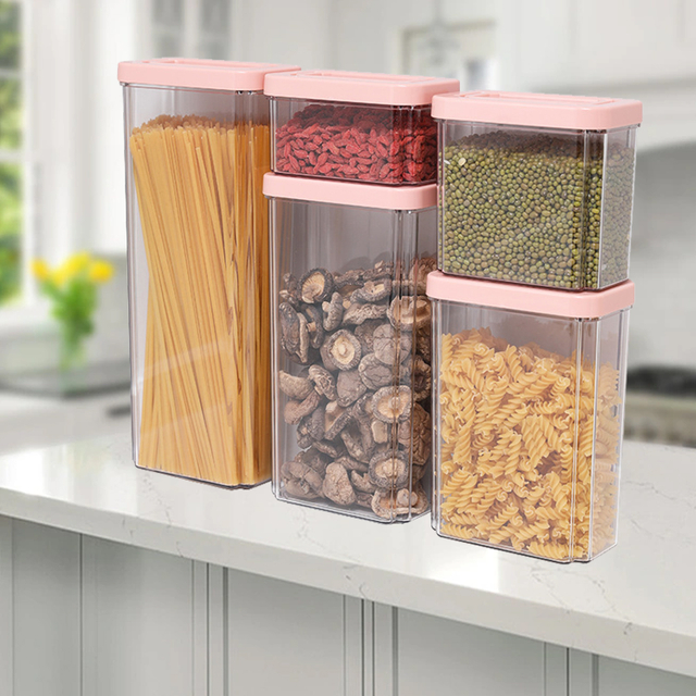 Frasco de botellas de almacenamiento para cocina, recipiente hermético con tapa, recipiente para comida y dulces, botella de café, Pasta, grano, tarro para harina de avena