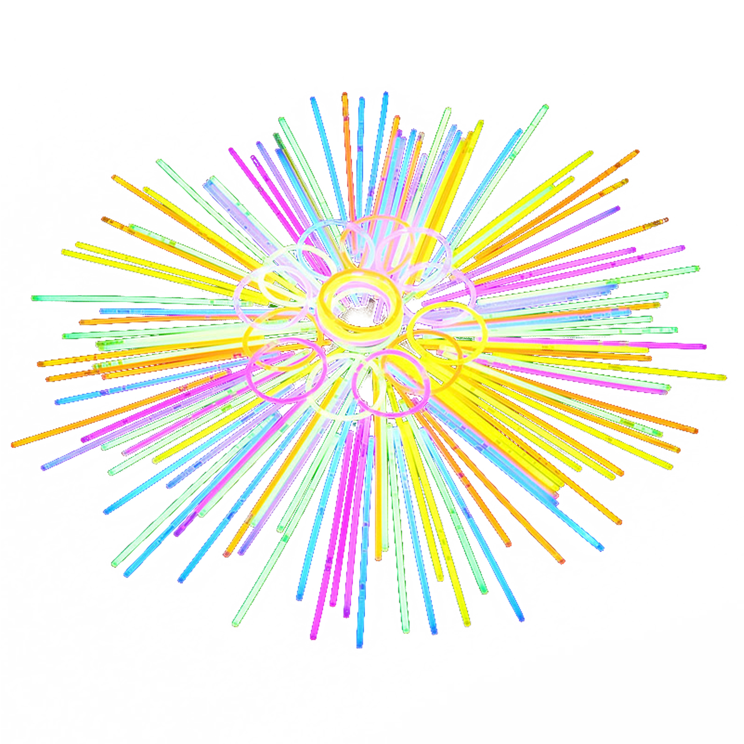 20 CM * 5 MM suministros creativos para fiestas y festivales bailando Unisex colorido palo brillante desechable