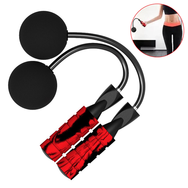 Cuerda para saltar para fitness, pelota de EVA, ejercicio de entrenamiento, cuerda para saltar inalámbrica ponderada