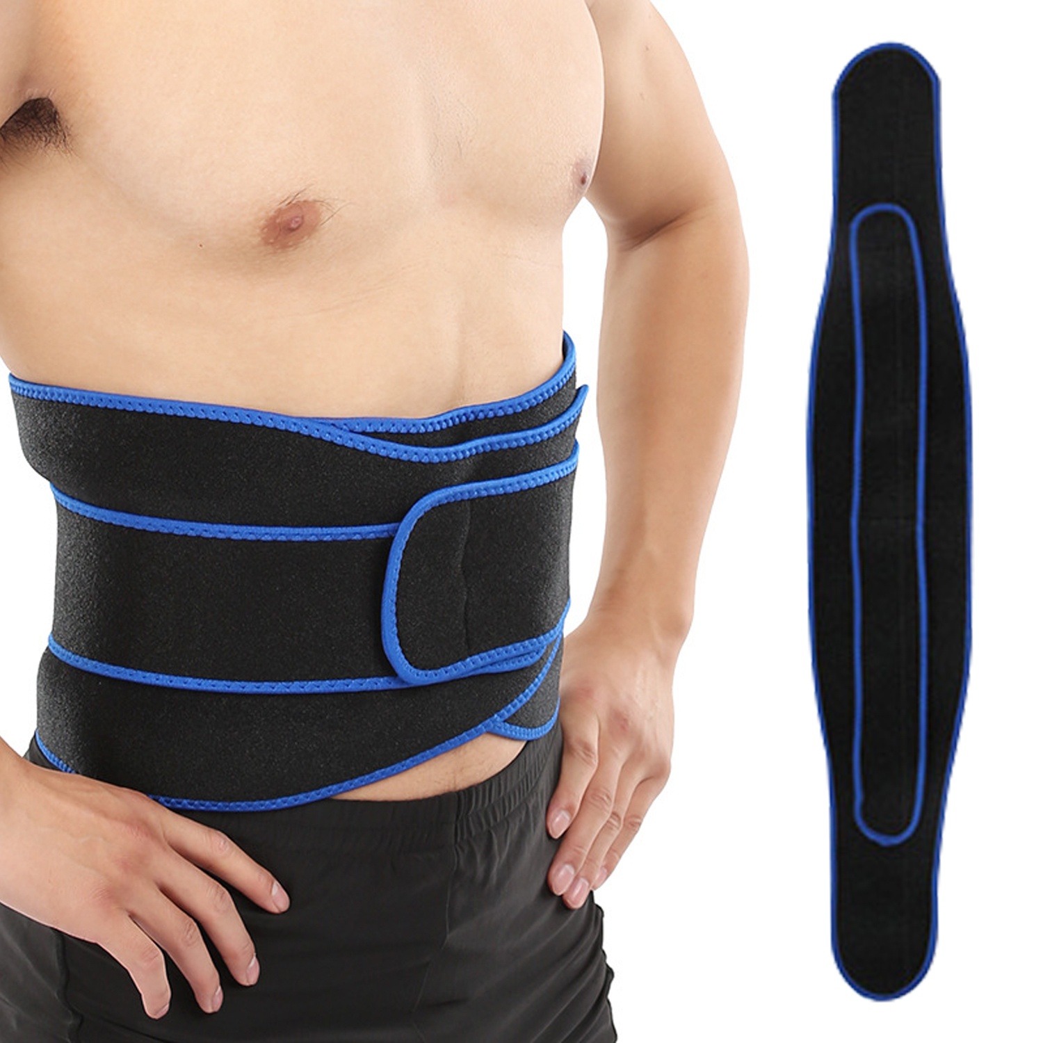 Entrenador de cintura elástica, cinturón deportivo para Fitness, cinturón reductor de cintura, cinturón delgado para el vientre para Fitness Unisex