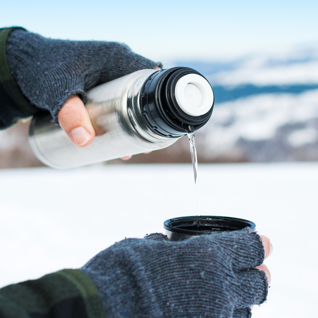 Termo al vacío de acero inoxidable, taza de matraz de bala plateada 350/500/750/1000ml, botella de agua térmica fría y caliente que mantiene el calor o la frescura