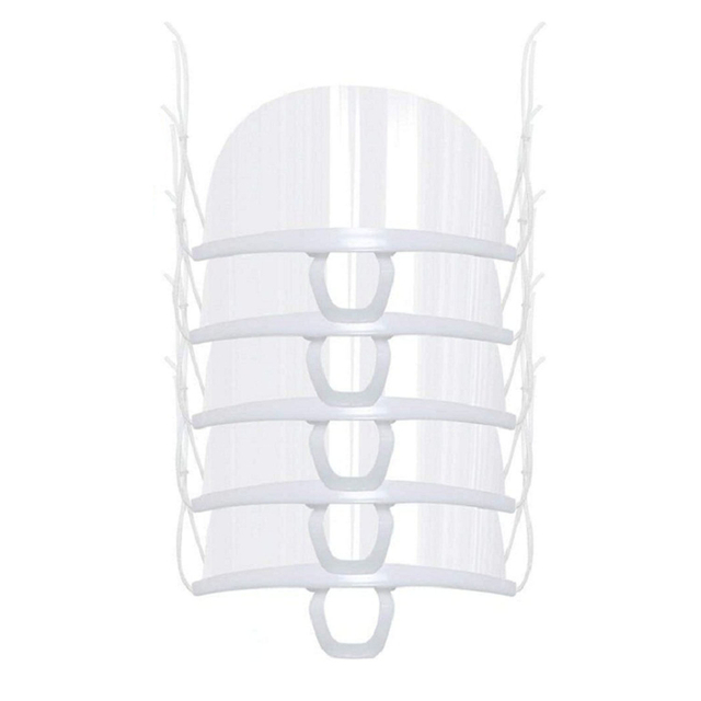 5 piezas transparente transparente máscara sanitaria antivaho cara protector bucal Spit Guard reutilizable Hotel Chef camarero plástico cocina restaurante máscaras