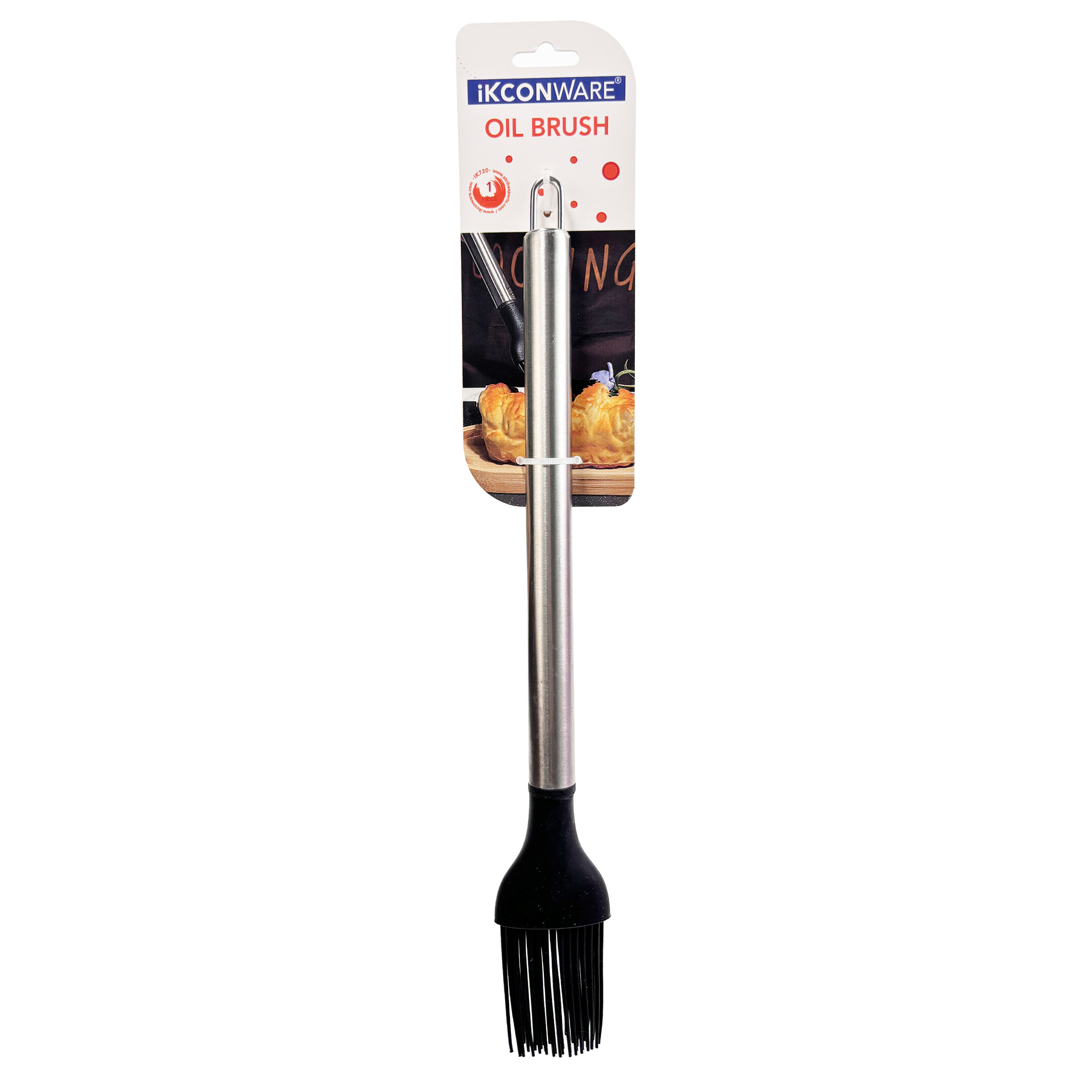 Cepillo de aceite de silicona con mango de acero inoxidable