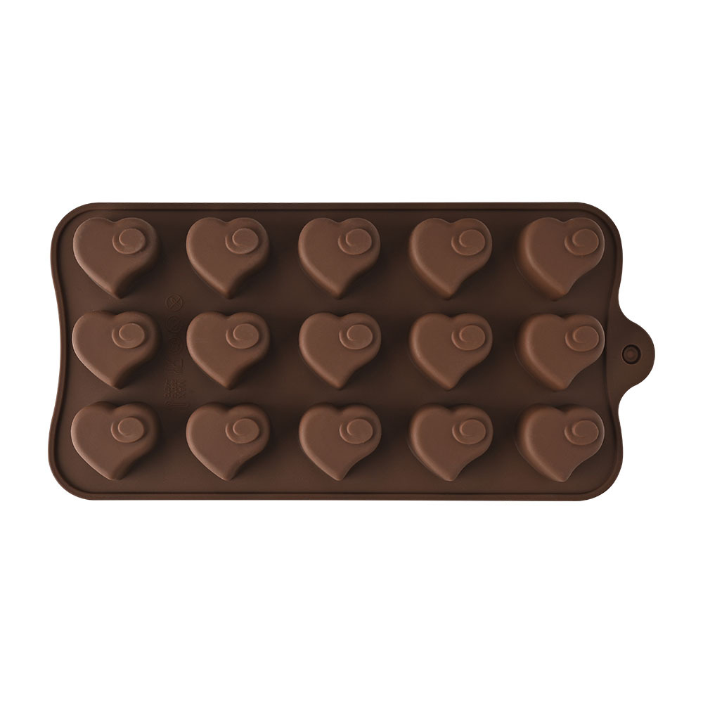 Molde de chocolate en forma de corazón