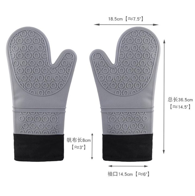 Guantes de cocina de silicona Mitones resistentes al calor