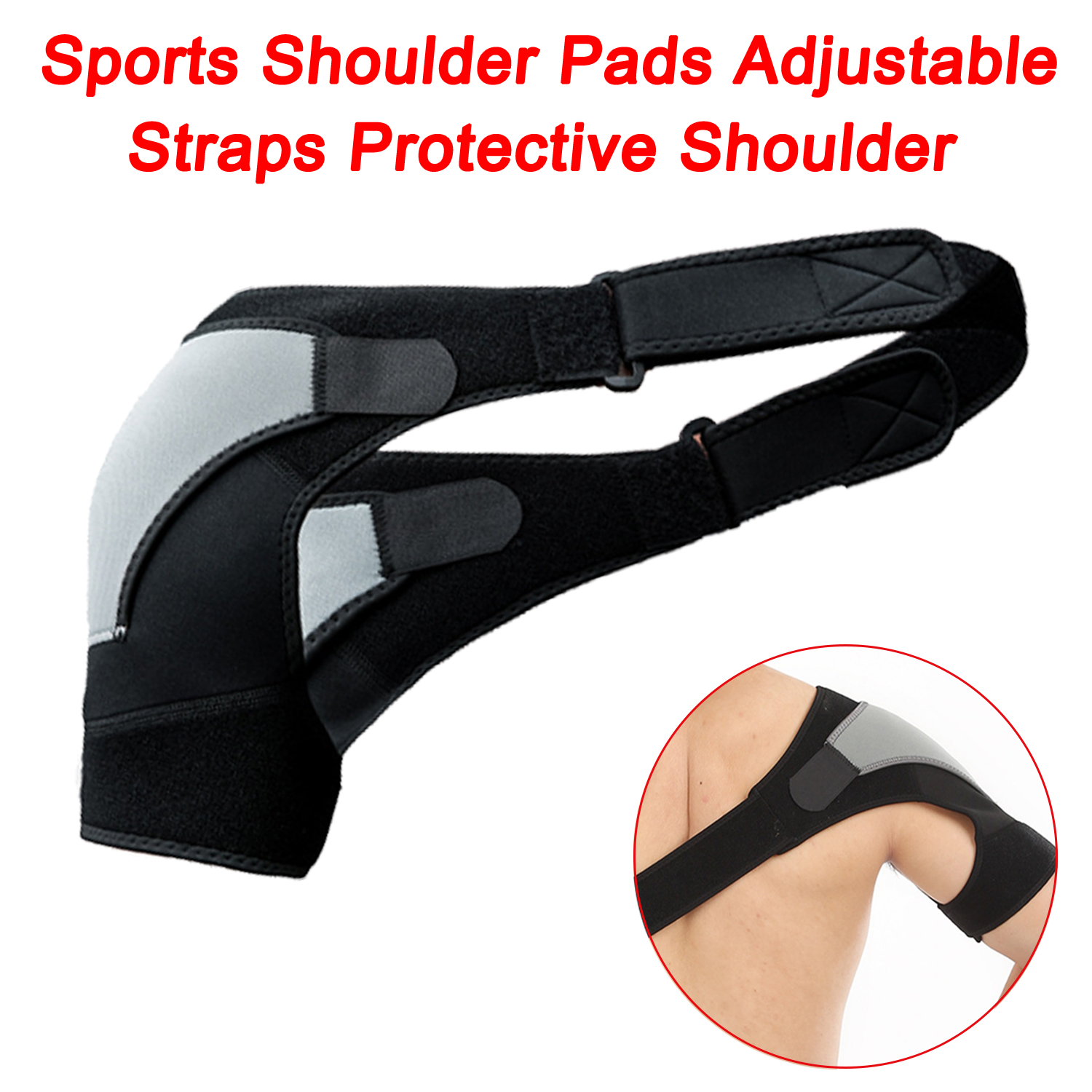 Hombreras deportivas correas ajustables hombreras protectoras para hombres y mujeres con dolor de hombro tenso hombreras