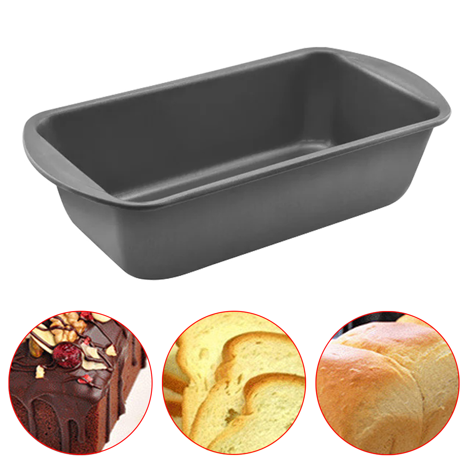 1 molde para Pan rectangular, molde para Pan tostado, molde para pastel, molde para Pan de acero al carbono, utensilios para hornear, herramienta rectangular antiadherente