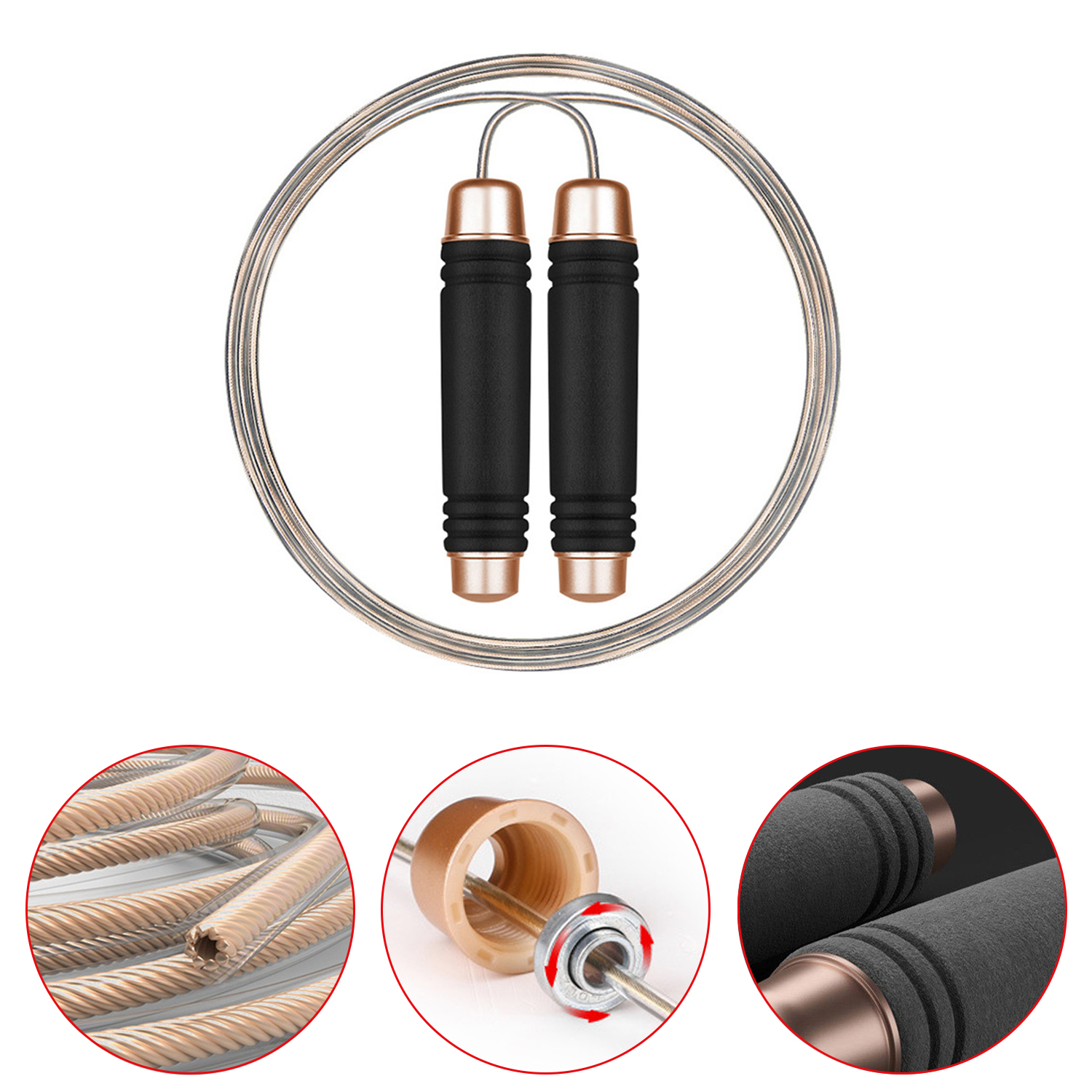 Home Fitness Yoga Jumping Rope Pvc Steel Exercise Workout Jump Ropes Heavy Weight Loss Jump Skipping Rope