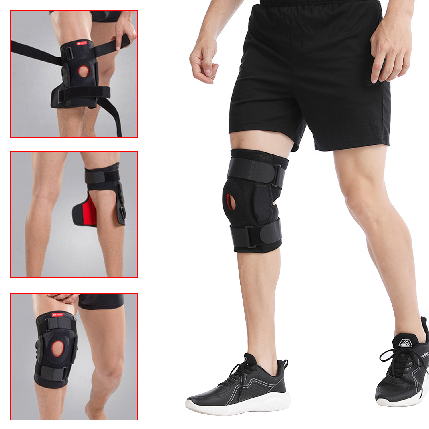 Removable Folding Support Knee Pads Silicone Patella Knee Pads Knee Support Brace Immobilizer Knee Braces Pads