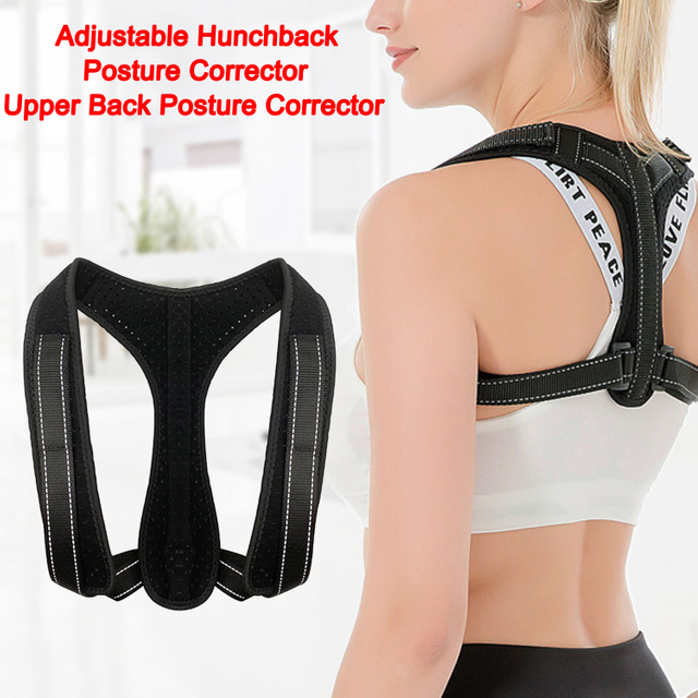 Corrector de postura jorobado ajustable Corrector de postura de espalda superior para hombres y mujeres