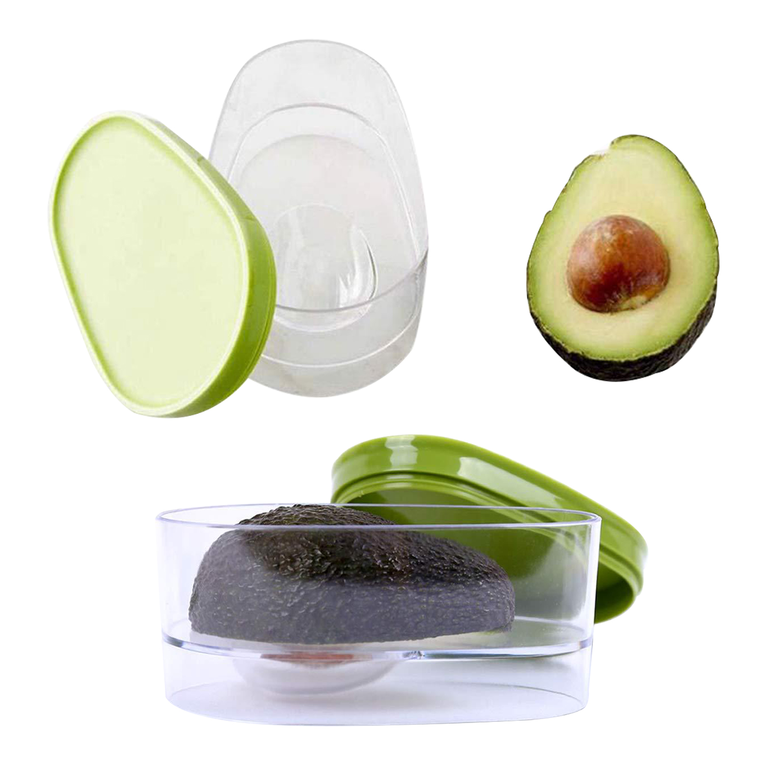 1PC Avocado Food Storage Box Reusable Avocado Saver Plastic Fruit Container for Kitchen Crisper Vegetable Organizer