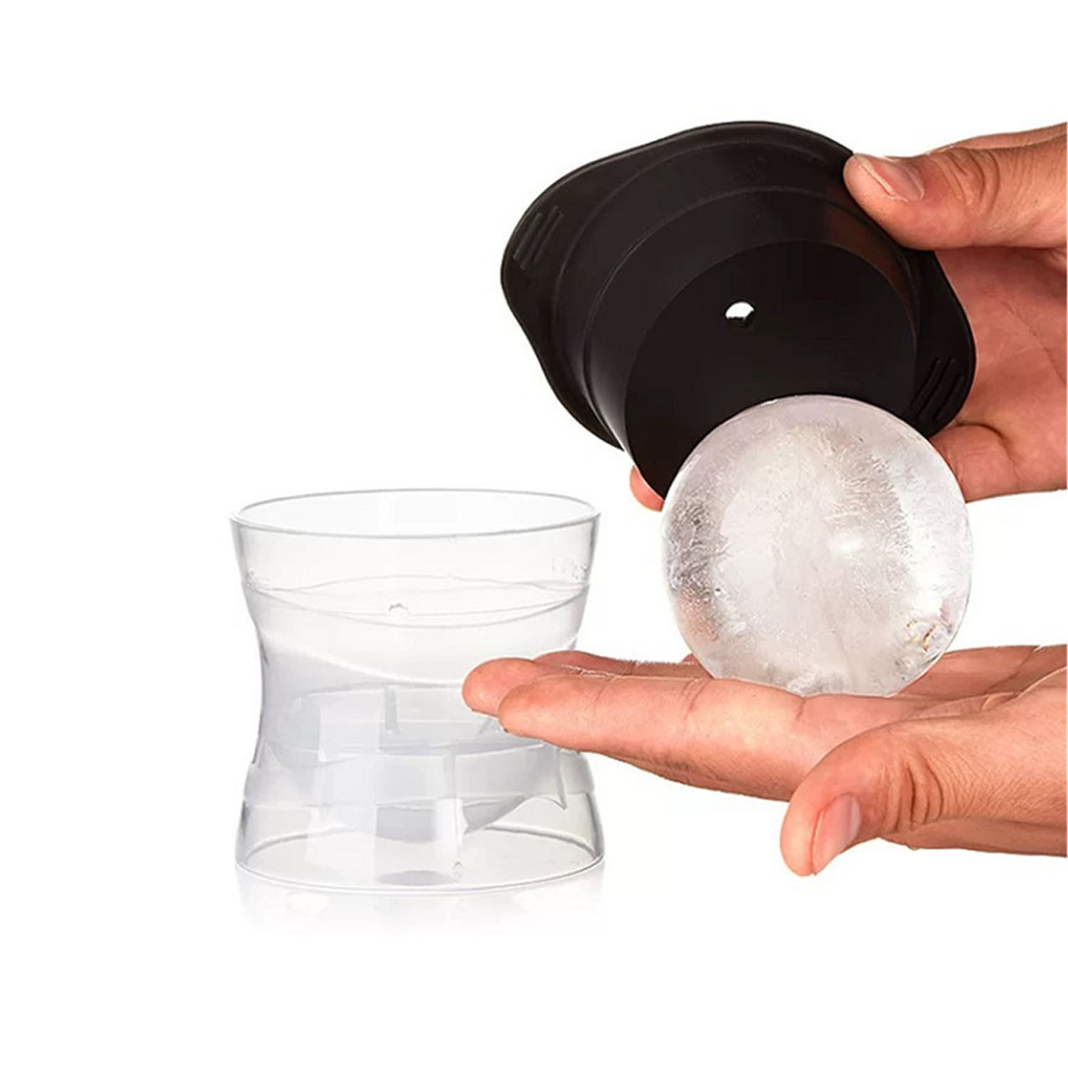 Molde redondo para cubitos de hielo, paquete de 2 esferas para hacer hielo, moldes para bolas de whisky, moldes para bolas de hielo, esfera de hielo escocés para cócteles y bebidas