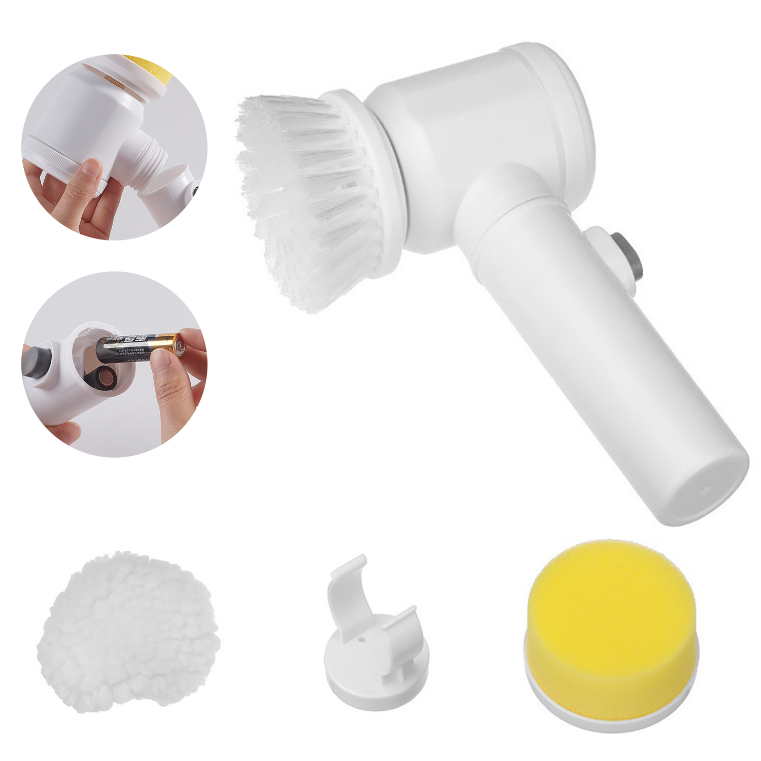Limpiador de cepillo eléctrico de bañera de mano, depurador para cocina, baño, herramienta de limpieza inalámbrica