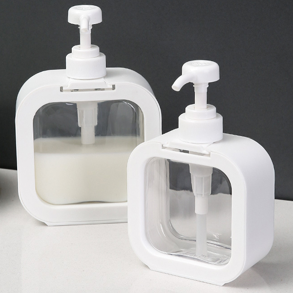 Botella dispensadora de jabón y loción recargable elegante de 300 ml y 500 ml
