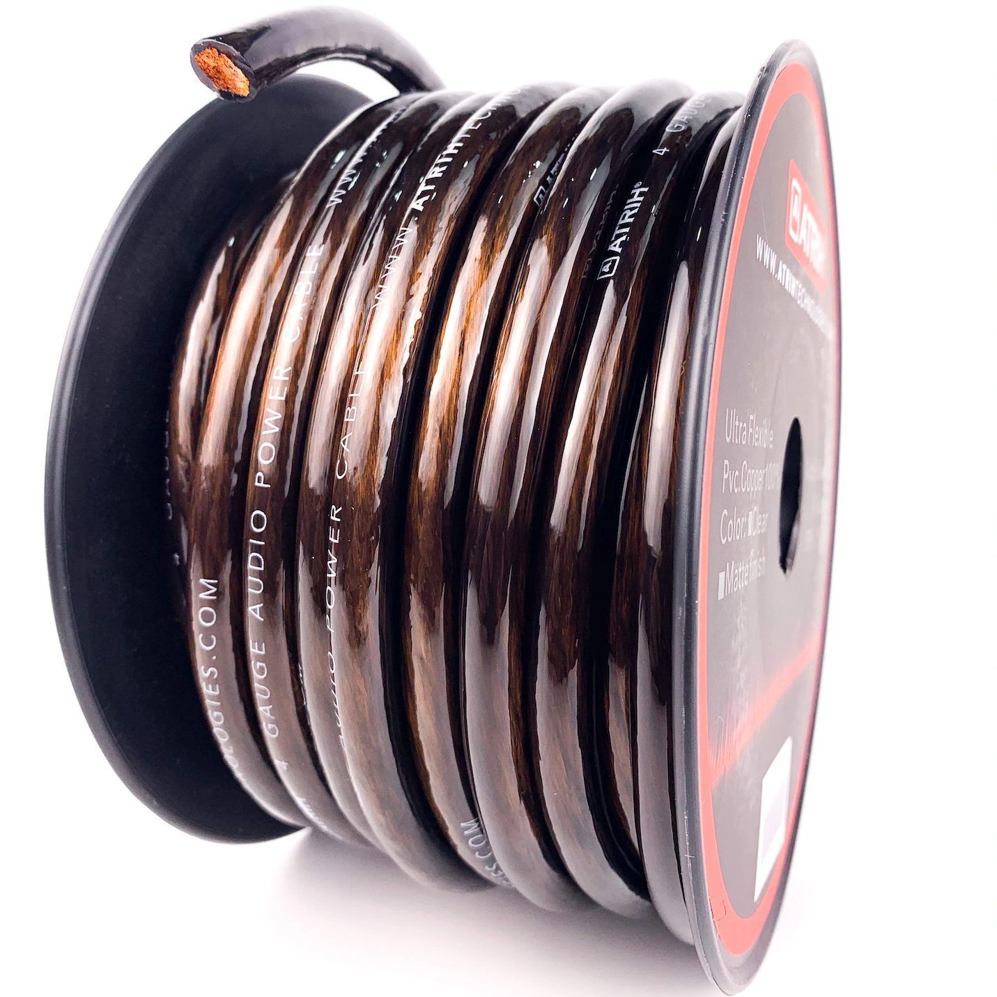 Cable de alimentación de audio para automóvil, calibre 4, 50 pies, OFC, 100% cobre