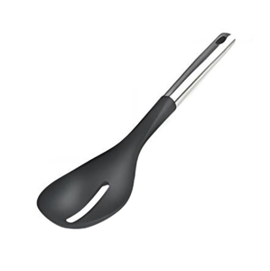 Cuchara ranurada de nailon – Utensilio resistente al calor y antiadherente para cocinar y servir – Ligero, duradero y apto para lavavajillas – Ideal para utensilios de cocina antiadherentes y colar alimentos